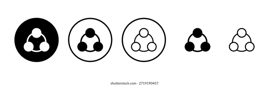 Diseño de logotipo de icono de Compartir. Compartir signo y símbolo