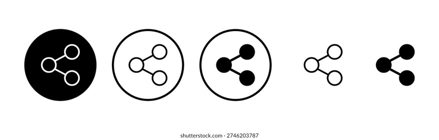 Share icon logo design. Sharing sign and symbol
