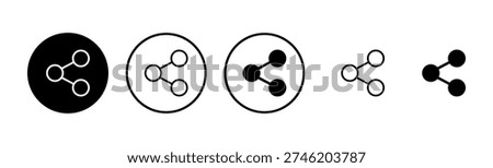 Share icon logo design. Sharing sign and symbol