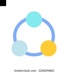 share icon logo flat style vector