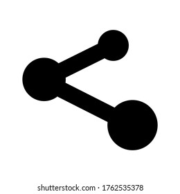 icono compartido o logotipo símbolo de signo aislado ilustración vectorial - iconos vectoriales de estilo negro de alta calidad

