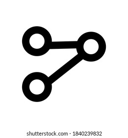icono compartido o logotipo símbolo de signo aislado ilustración vectorial - iconos vectoriales de estilo negro de alta calidad
