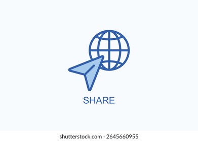 Compartilhar Ilustração De Vetor Isolada De Ícone Ou Logotipo
