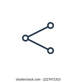 Share icon modern vector line design symbol sign social media friends circle network