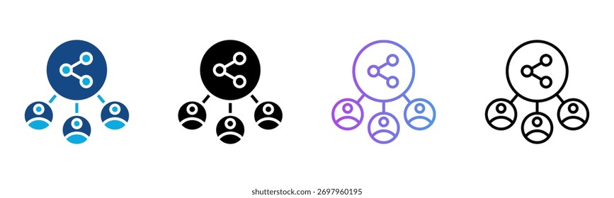 Share Icon Multiple Style Vector Illustration

