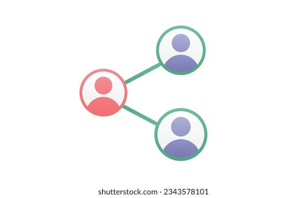 share icon, network, peer people.on white background.Vector Design Illustration.