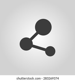 The share icon. Network symbol. Flat Vector illustration