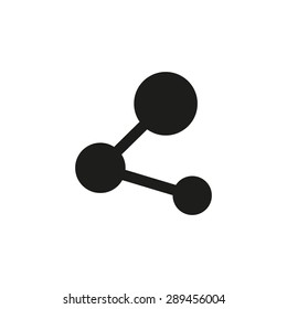 The share icon. Network symbol. Flat Vector illustration