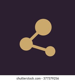 The share icon. Network symbol. Flat Vector illustration