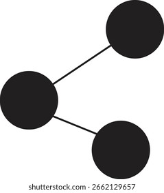 Share icon with nodes representing social sharing or digital distribution with transparent background
