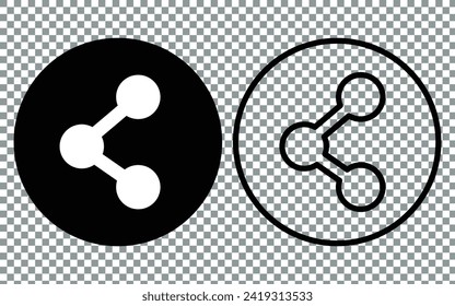 Share icon on transparent background