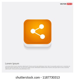 Share Icon Orange Abstract Web Button - Free vector icon