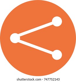 share icon, orange sign