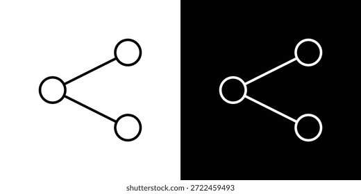Esquema de iconos de Compartir y Vector lineal. Icono de esquema e ilustración