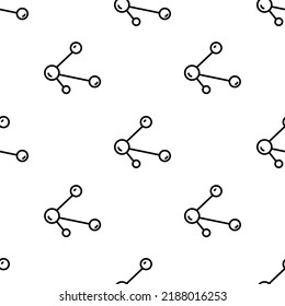 share icon pattern. Seamless share pattern on white background.
