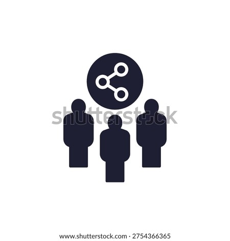 Share icon with people on white