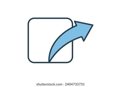 share icon. icon related to basic web and UI. suitable for web site, app, user interfaces, printable etc. flat line icon style. simple vector design editable