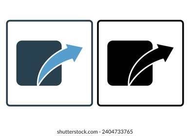 share icon. icon related to basic web and UI. suitable for web site, app, user interfaces, printable etc. solid icon style. simple vector design editable