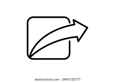 share icon. icon related to basic web and UI. suitable for web site, app, user interfaces, printable etc. line icon style. simple vector design editable