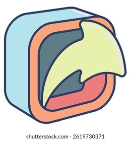 Ícone de compartilhamento representado pelo estilo Cor linear do ícone Compartilhamento simples.