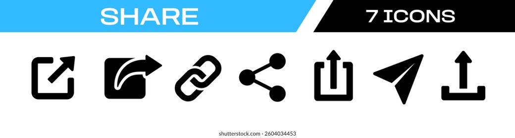 share icon. Send icon set