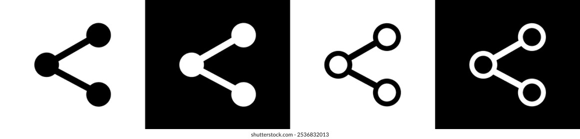 Compartilhar ícone e enviar ícone definir ilustração vetorial, Responder ou enviar ícones para frente botão, Enviar mensagem ícone, compartilhamento de dados, símbolo de link, ícone de compartilhamento de rede, símbolo de compartilhamento para web.