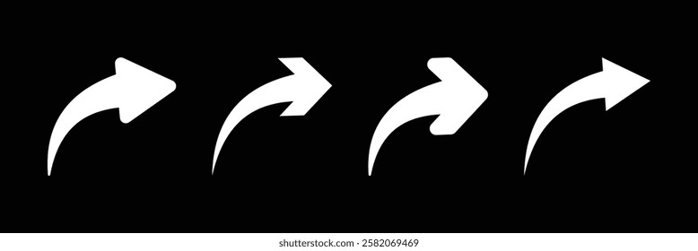 Share icon. Send symbol. Right arrow vector illustration. Share arrow sign. Social media interface web element in blue circle. Publish button. Forward pictogram. Right arrows collection. Eps 10.
