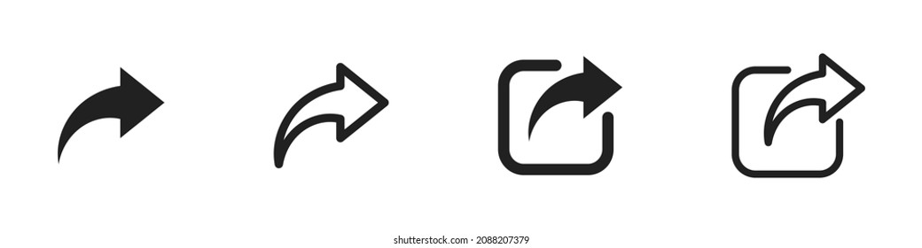 Share icon set. Share arrow symbol collection. EPS 10.
