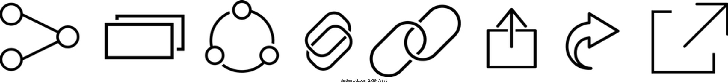Share icon set. Arrow symbol, Reply send forward icons button. Send message icon. eps10