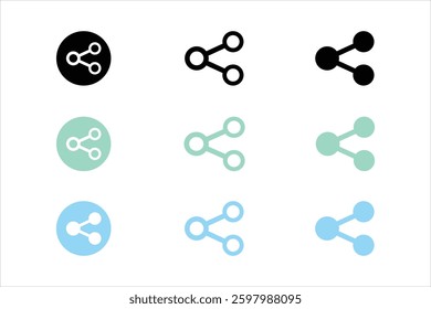 Share icon. Share icon set. share button. Share icon outline vector sign symbol illustration on white background.