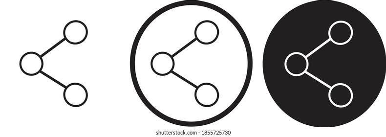 share icon set  Collection of high quality 
black outline logo for web site design 
and mobile dark mode apps 
Vector illustration on a white background