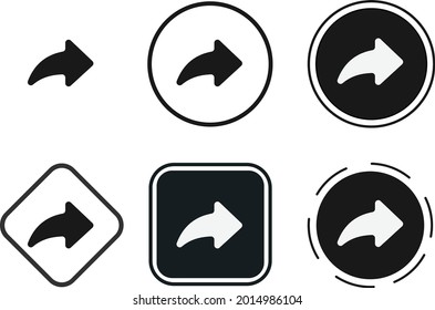 share icon set. Collection of high quality black outline for web site design and mobile dark mode apps. Vector illustration on white background