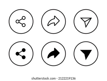 Share Icon Set Collection for Web or Mobile App