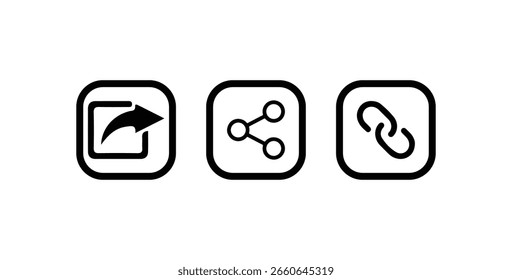 share icon set, connection icon, Sharing sign, vector illustration EPS 10.