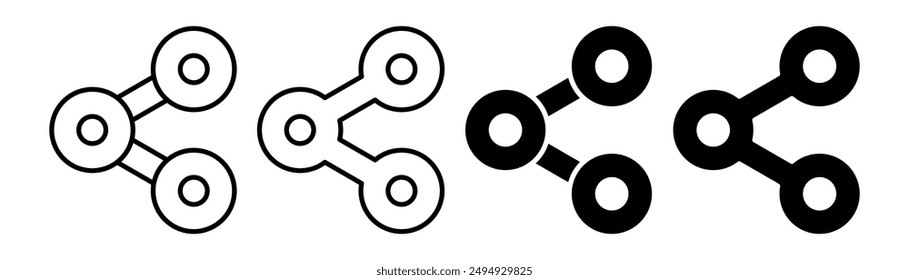 Freigabesymbolsatz. Design für Web-Benutzeroberfläche.