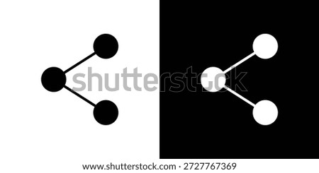 Share icon set. flat icon collection. flat line silhouette set.