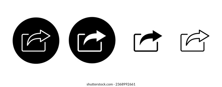 Share icon set illustration. Sharing sign and symbol