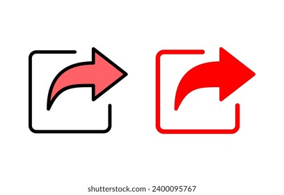 Icon-Set-Illustration teilen Freigabezeichen und -zeichen