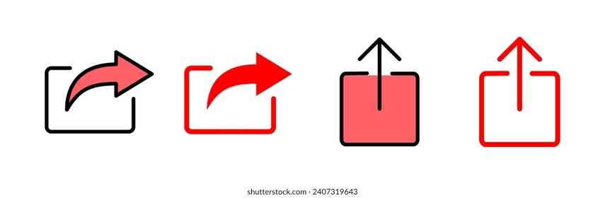 Share icon set illustration. Sharing sign and symbol
