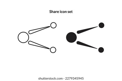 Juego de iconos de Share. aislado de fondo blanco.
