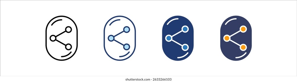 Share Icon Set Multiple Style Collection