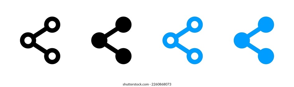 Juego de iconos de Share. Compartir con iconos vectoriales de personas. EPS 10