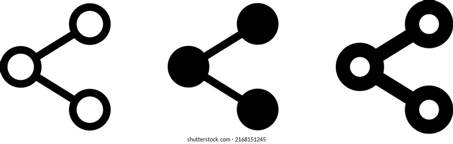 Share icon set. Sharing signs. Vector illustration.