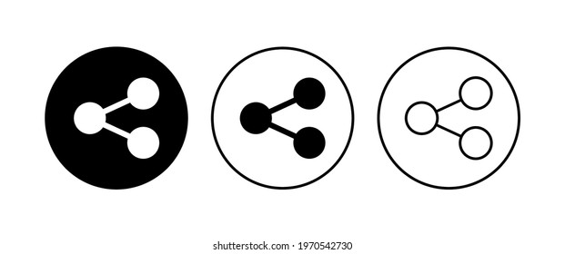 Share icon set. Sharing vector icon
