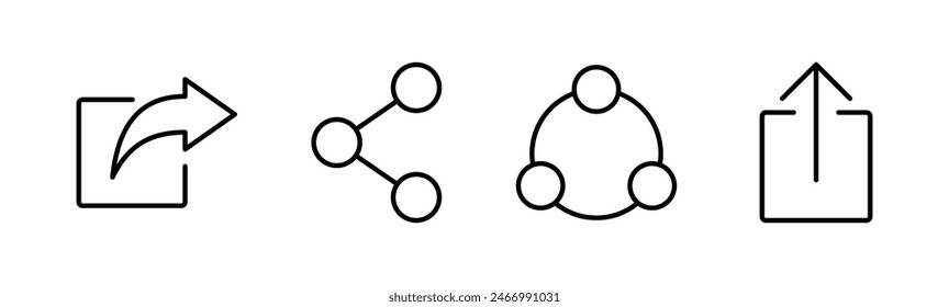 Share icon set. Sharing vector icon