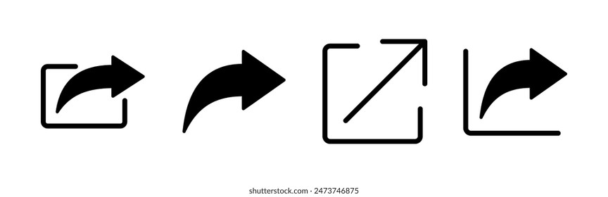 Share icon set. Sharing vector icon