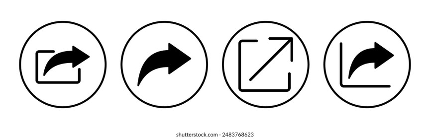 Share icon set. Sharing vector icon