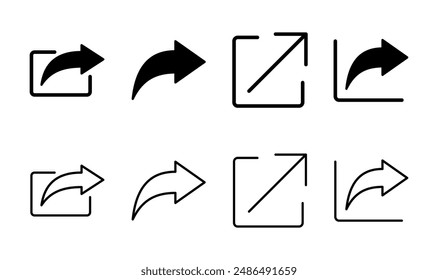 Share icon set. Sharing vector icon
