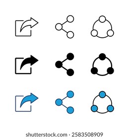 Share icon set. Sharing vector icon