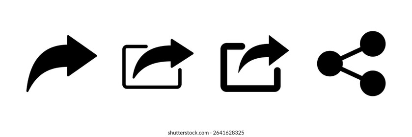 Share icon set. Sharing vector icon